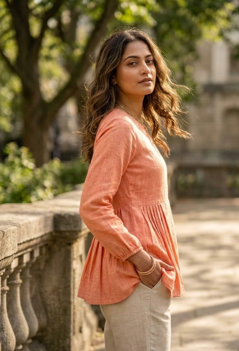 Vastra Creation's Premium Linen Cotton Top & Pant Set