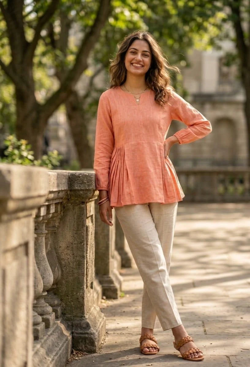 Vastra Creation's Premium Linen Cotton Top & Pant Set