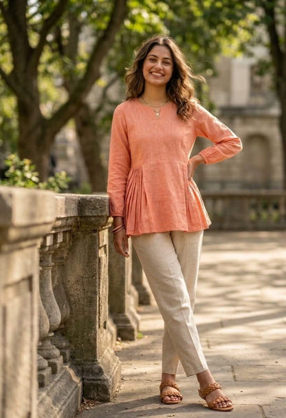 Vastra Creation's Premium Linen Cotton Top & Pant Set