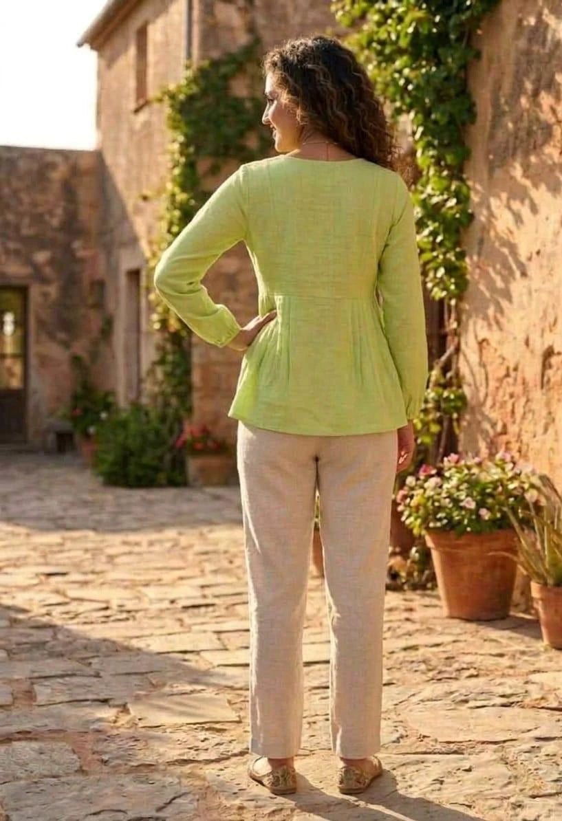 Vastra Creation's Premium Linen Cotton Top & Pant Set