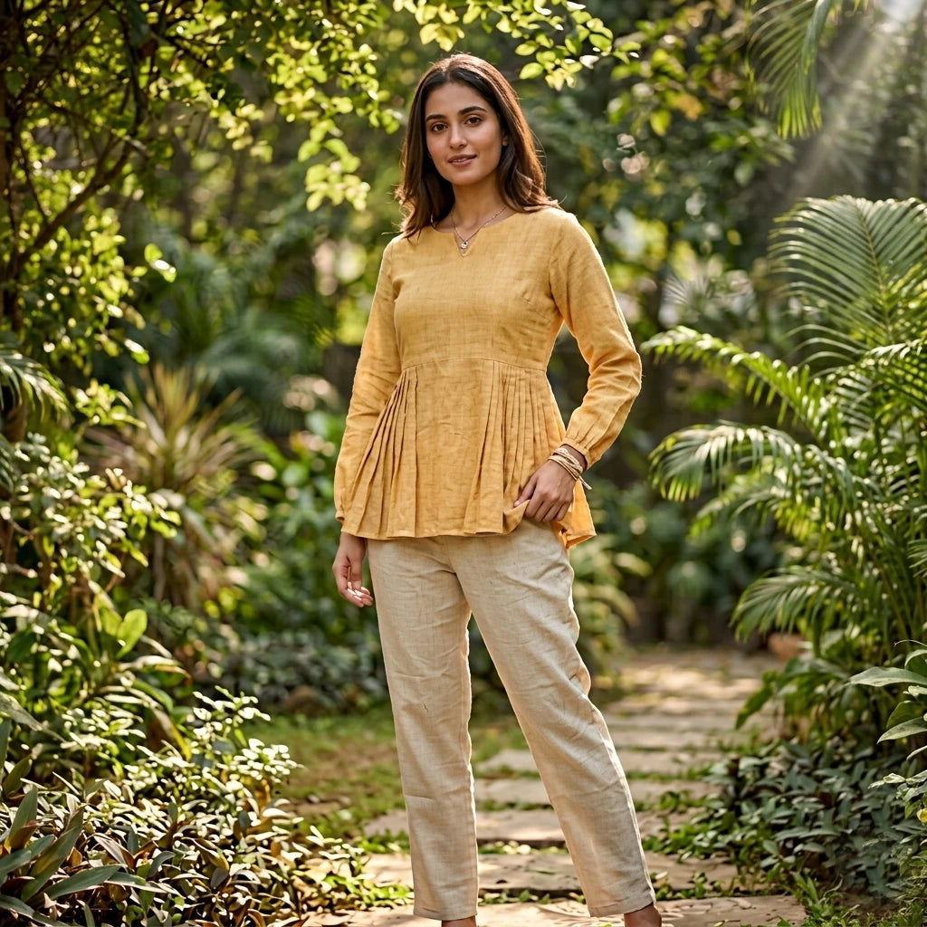Vastra Creation's Premium Linen Cotton Top & Pant Set
