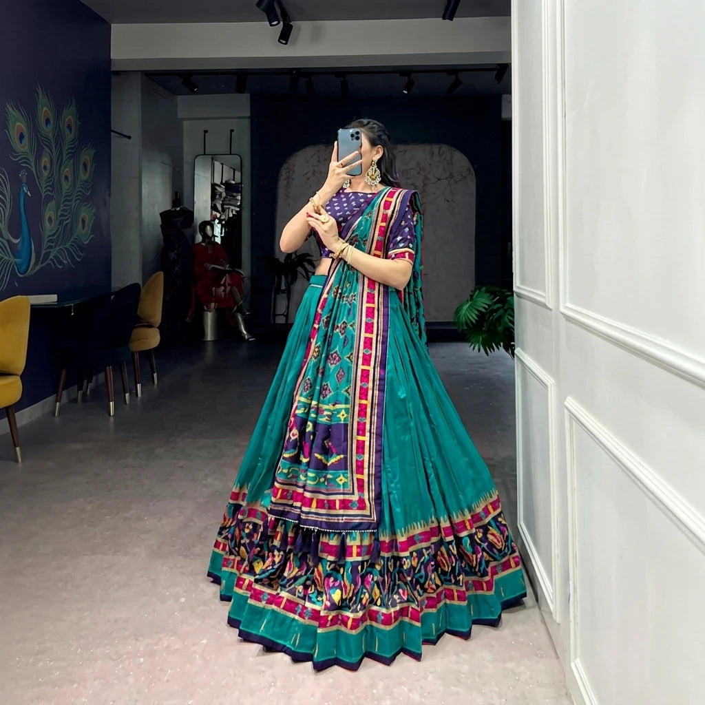 Vastra Creation's Elegant Tussar Silk Lehenga Choli Set