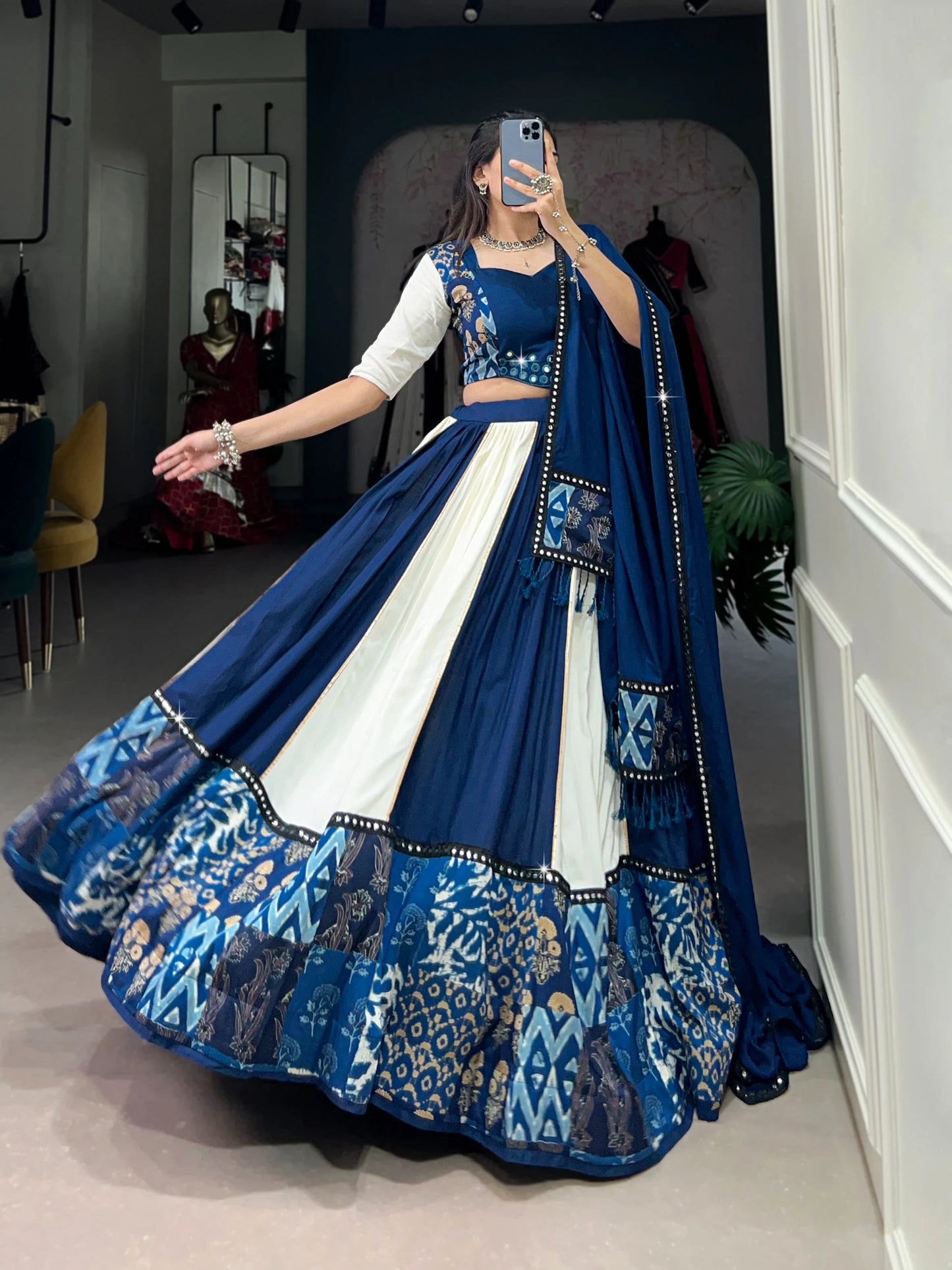 Vastra Creation's Blue Beauty for Garba Nights