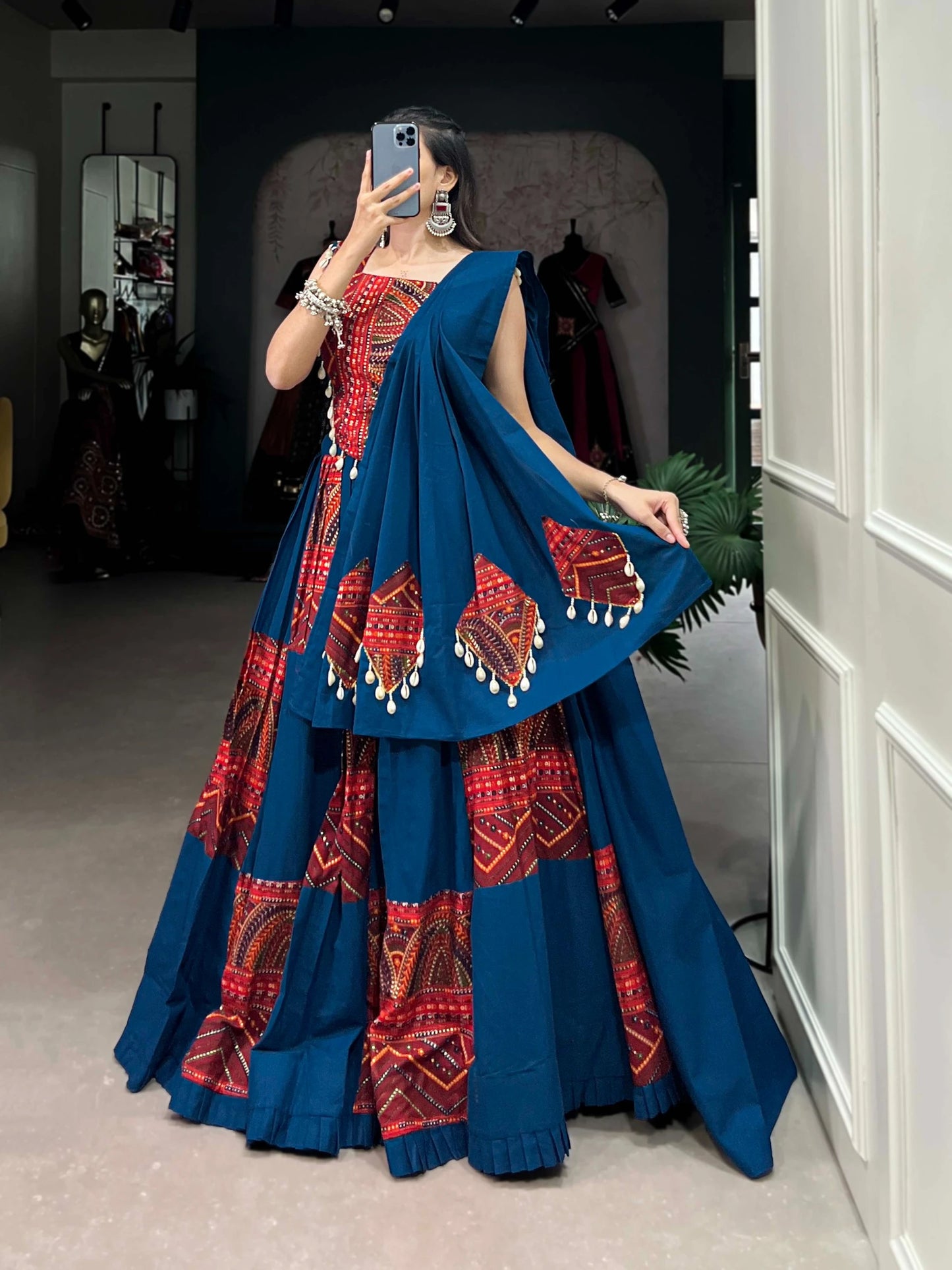 Vastra Creation's Designer Cotton Lehenga Choli Set