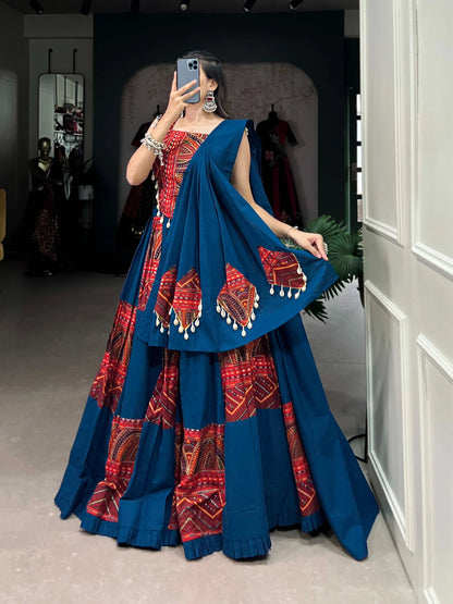 Vastra Creation's Designer Cotton Lehenga Choli Set
