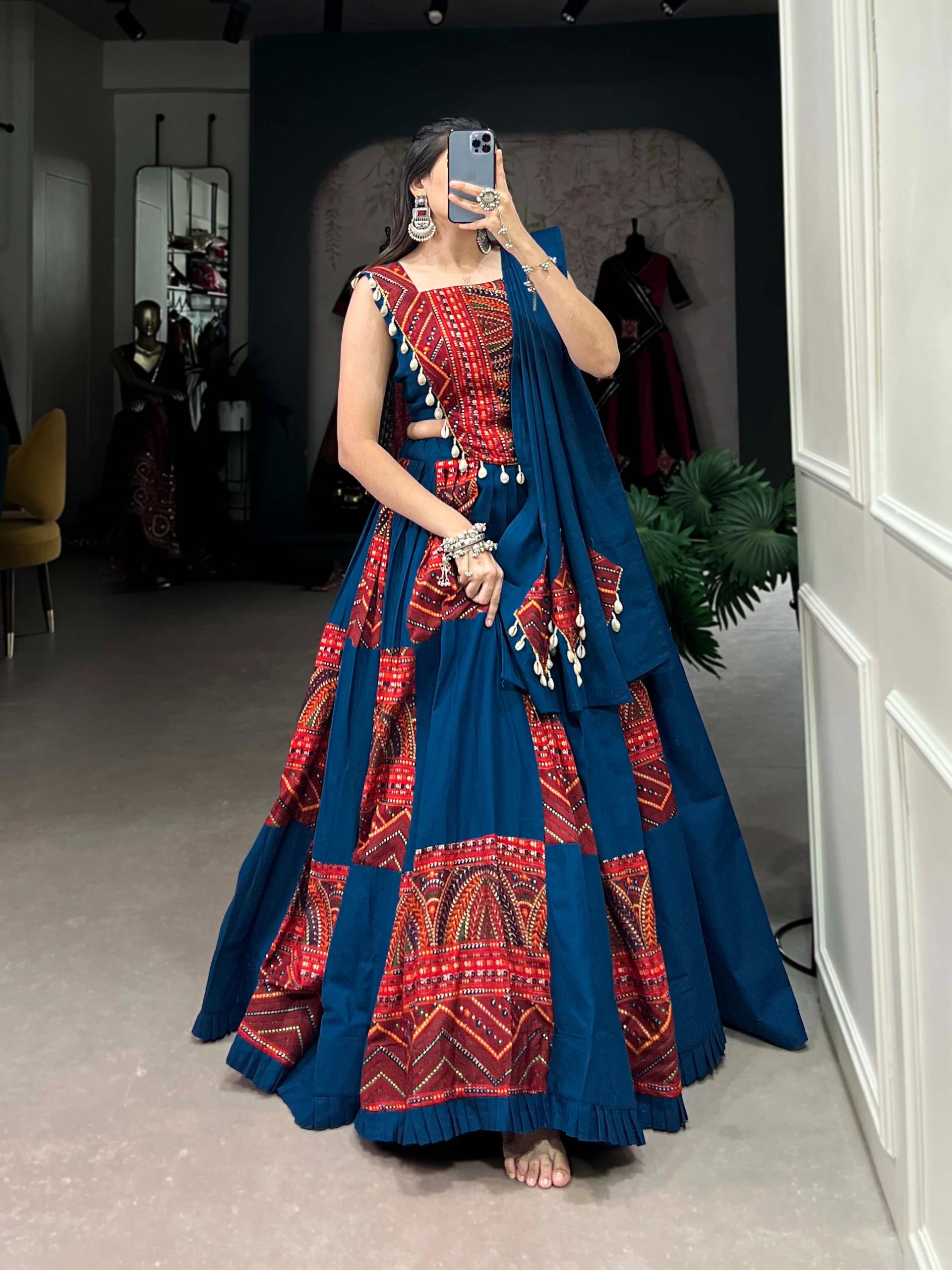 Vastra Creation's Designer Cotton Lehenga Choli Set