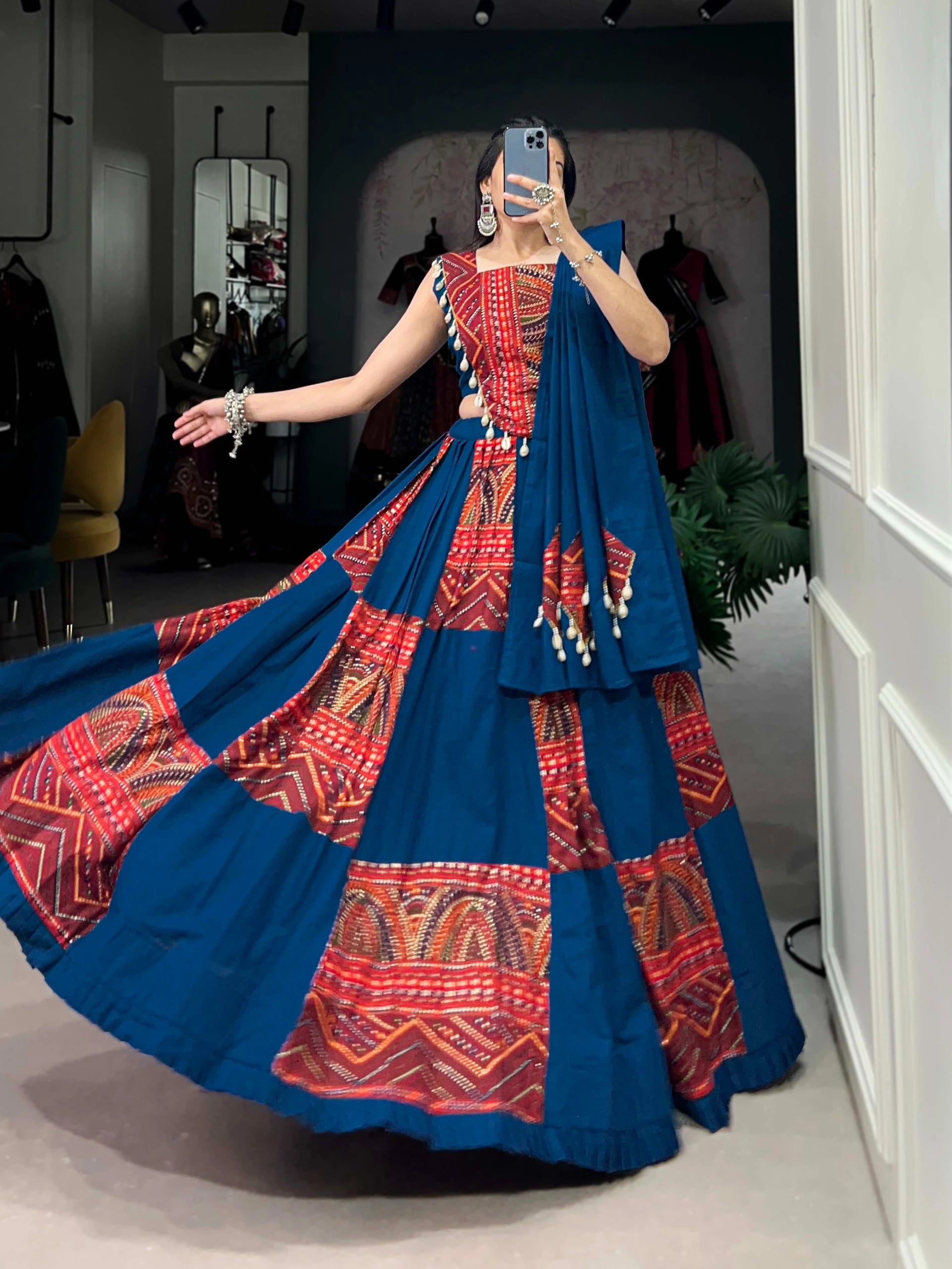 Vastra Creation's Designer Cotton Lehenga Choli Set