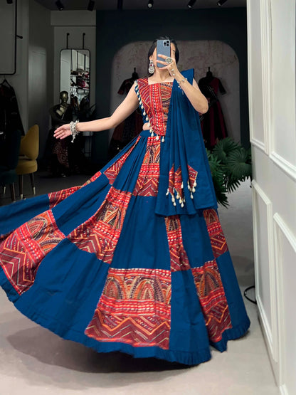 Vastra Creation's Designer Cotton Lehenga Choli Set