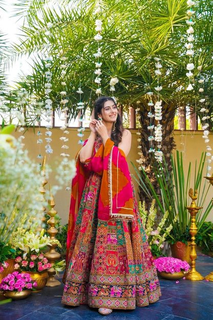Vastra Creation's Designer Digital Printed Anarkali Gown Set