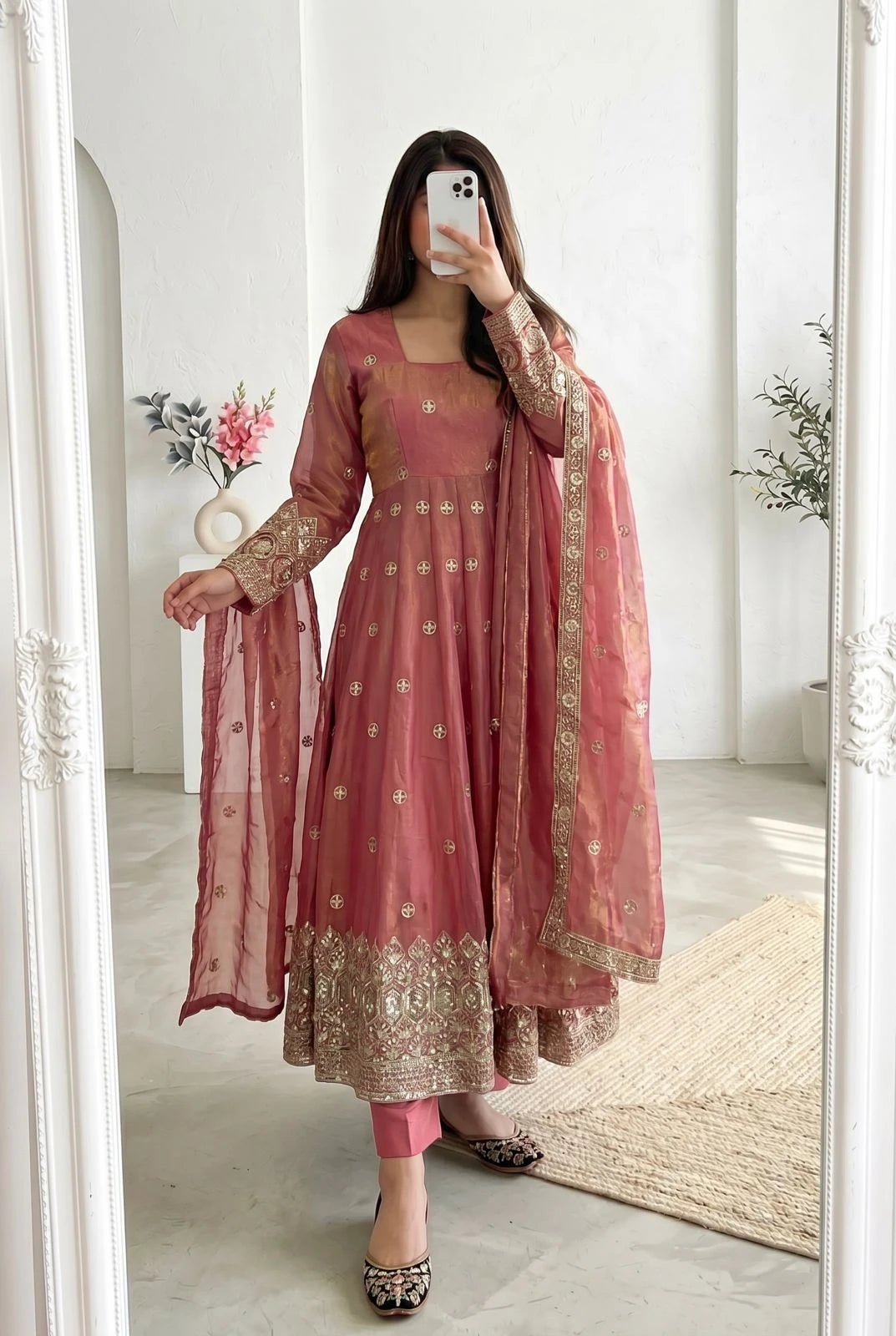 Vastra Creation's Designer Party Wear Gown with Dupatta & Pant