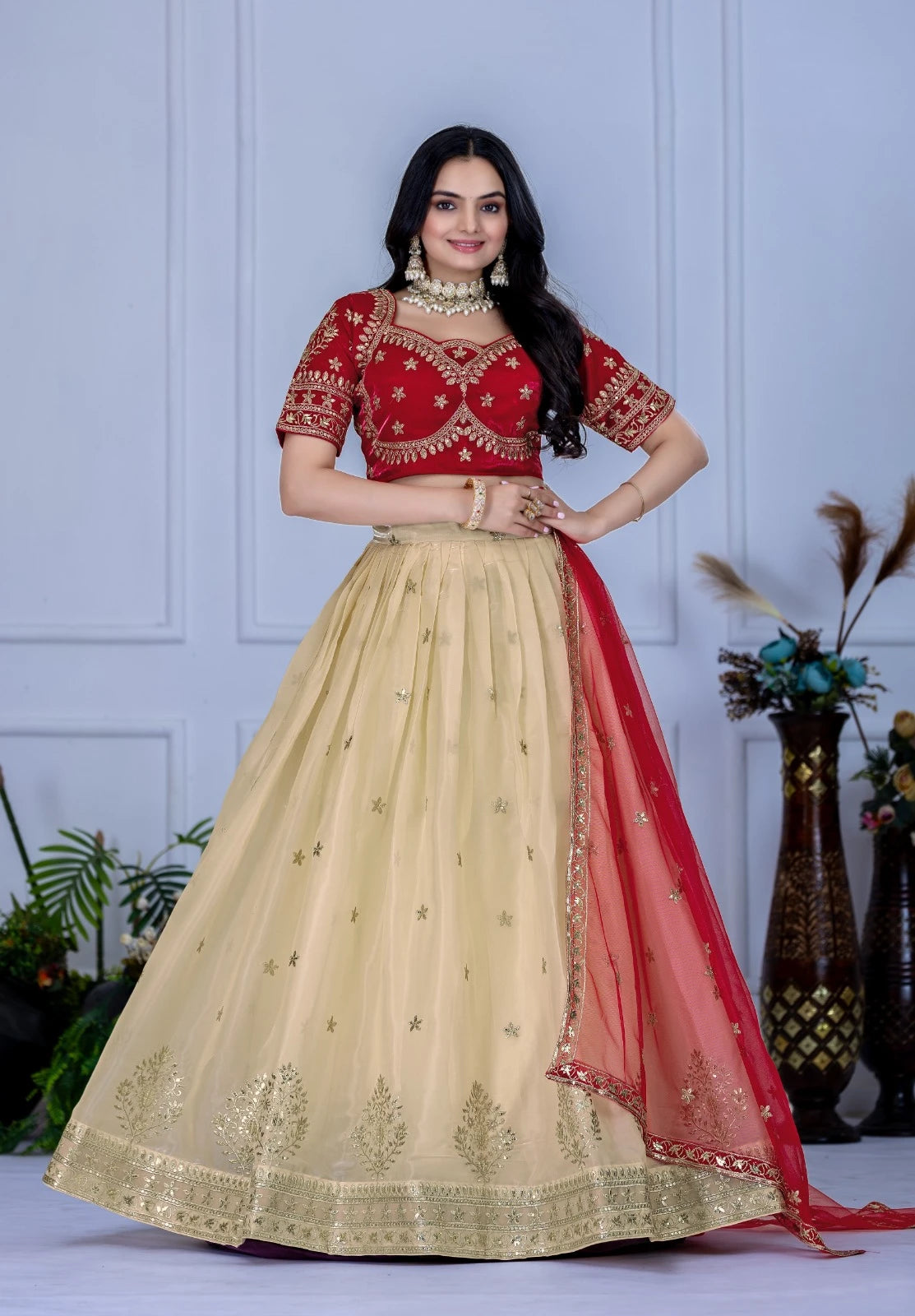 MR Creations' Premium Jimmy Choo Embroidered Lehenga Set