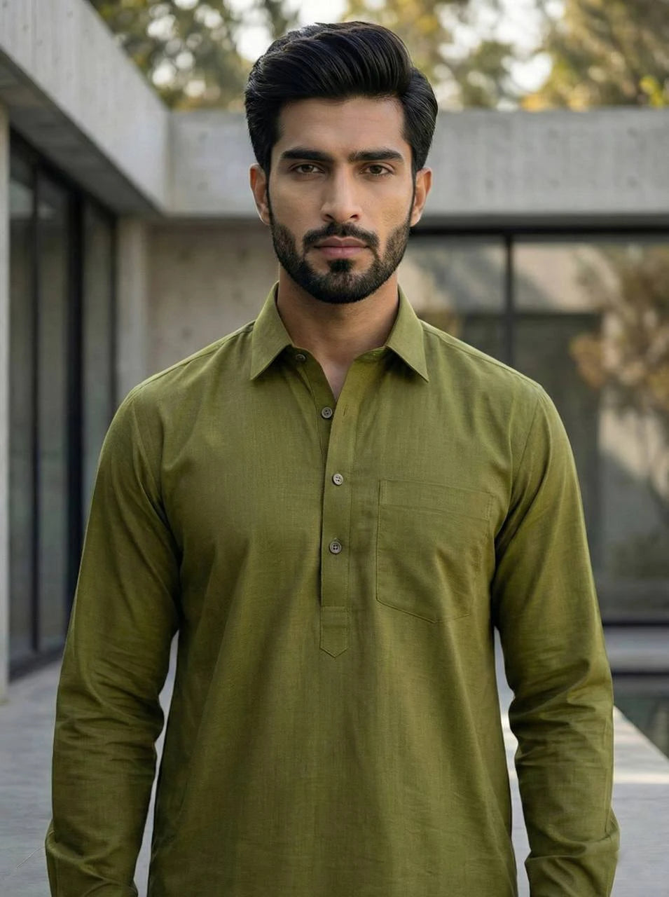 Inli Fashion's Premium Cotton Pathani Kurta & Salwar Set