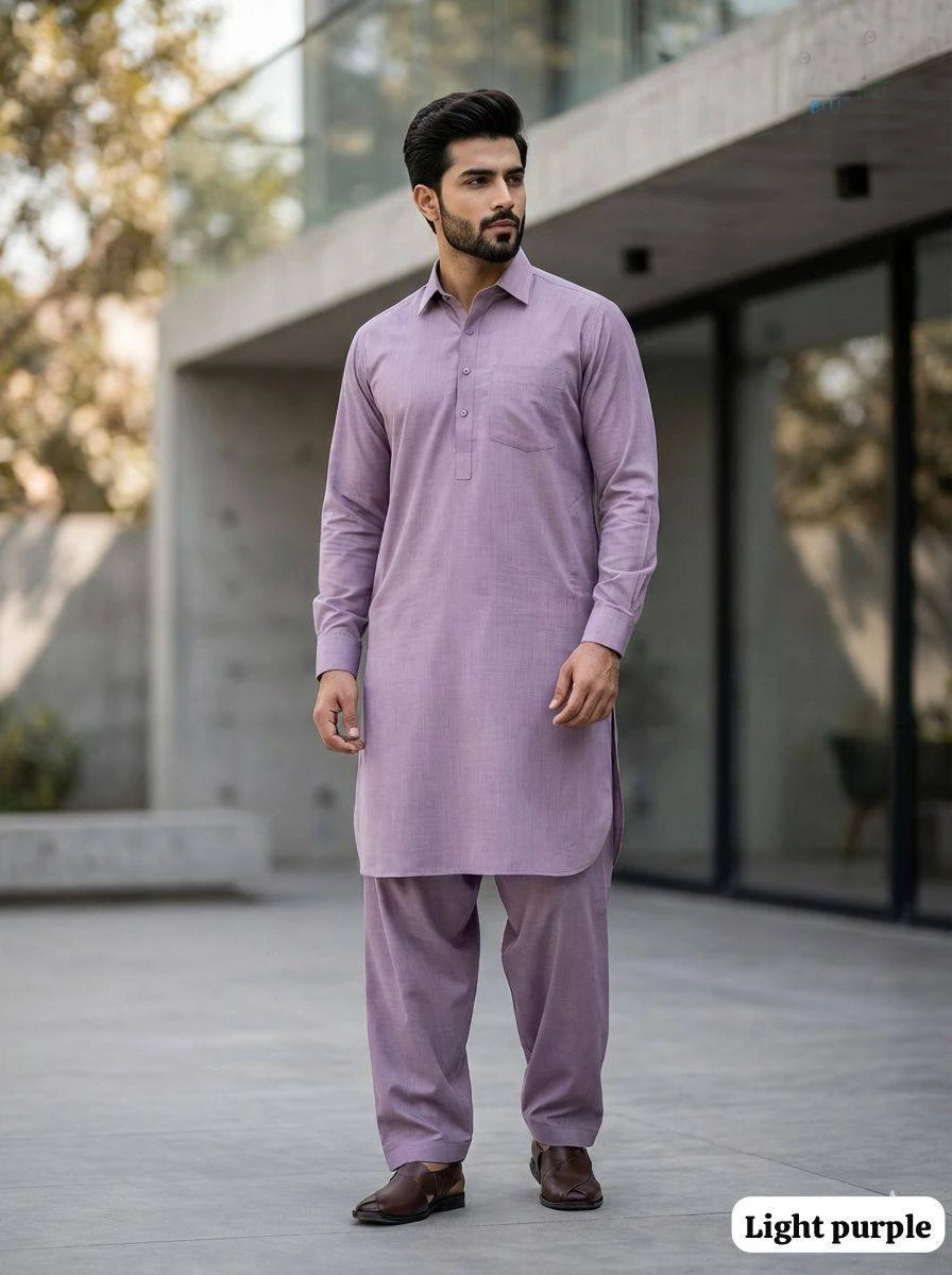 Inli Fashion's Premium Cotton Pathani Kurta & Salwar Set