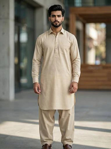Inli Fashion's Premium Cotton Pathani Kurta & Salwar Set