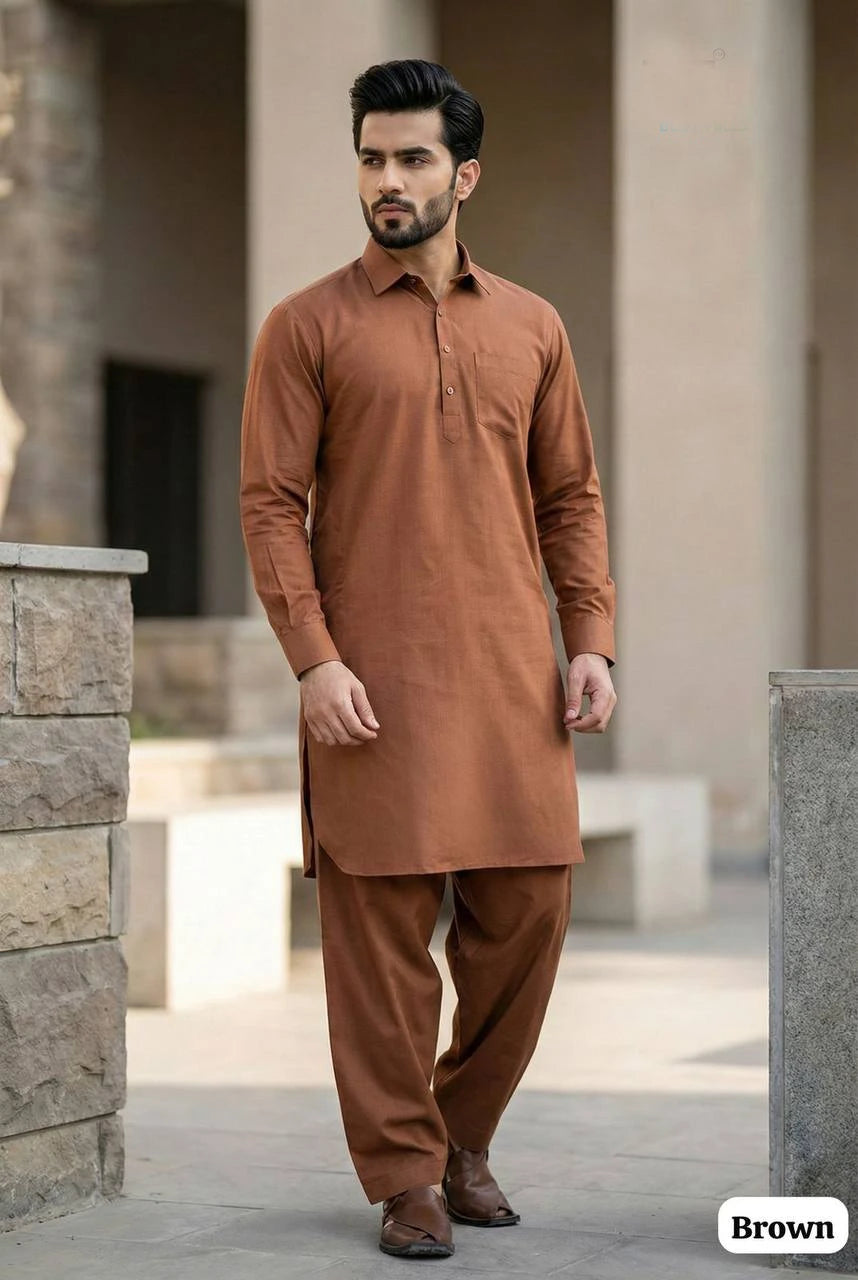 Inli Fashion's Premium Cotton Pathani Kurta & Salwar Set
