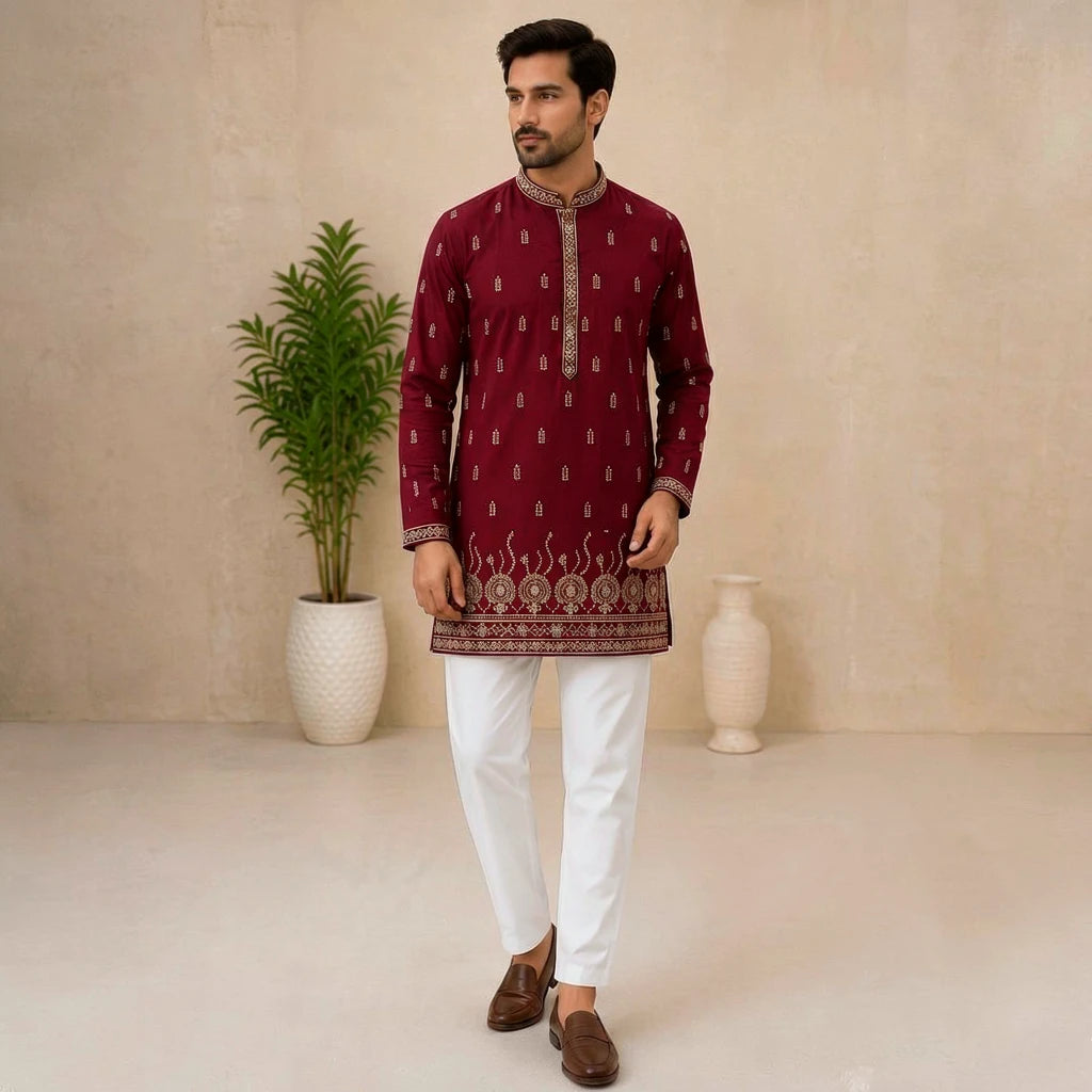 Shyam Enterprises' Stylish Short kurta Full Sleeves in Rayon cotton Fabric
