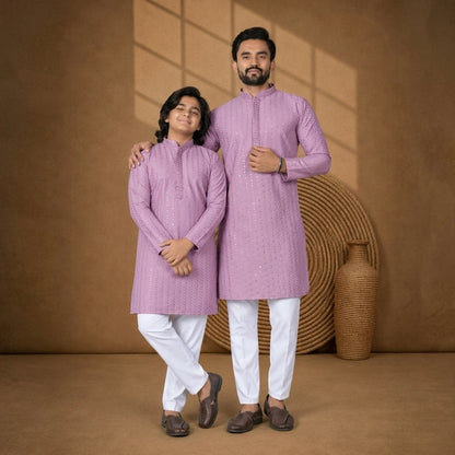 Shyam Enterprises' Venmer Dad & Son stylist kurta with payjama