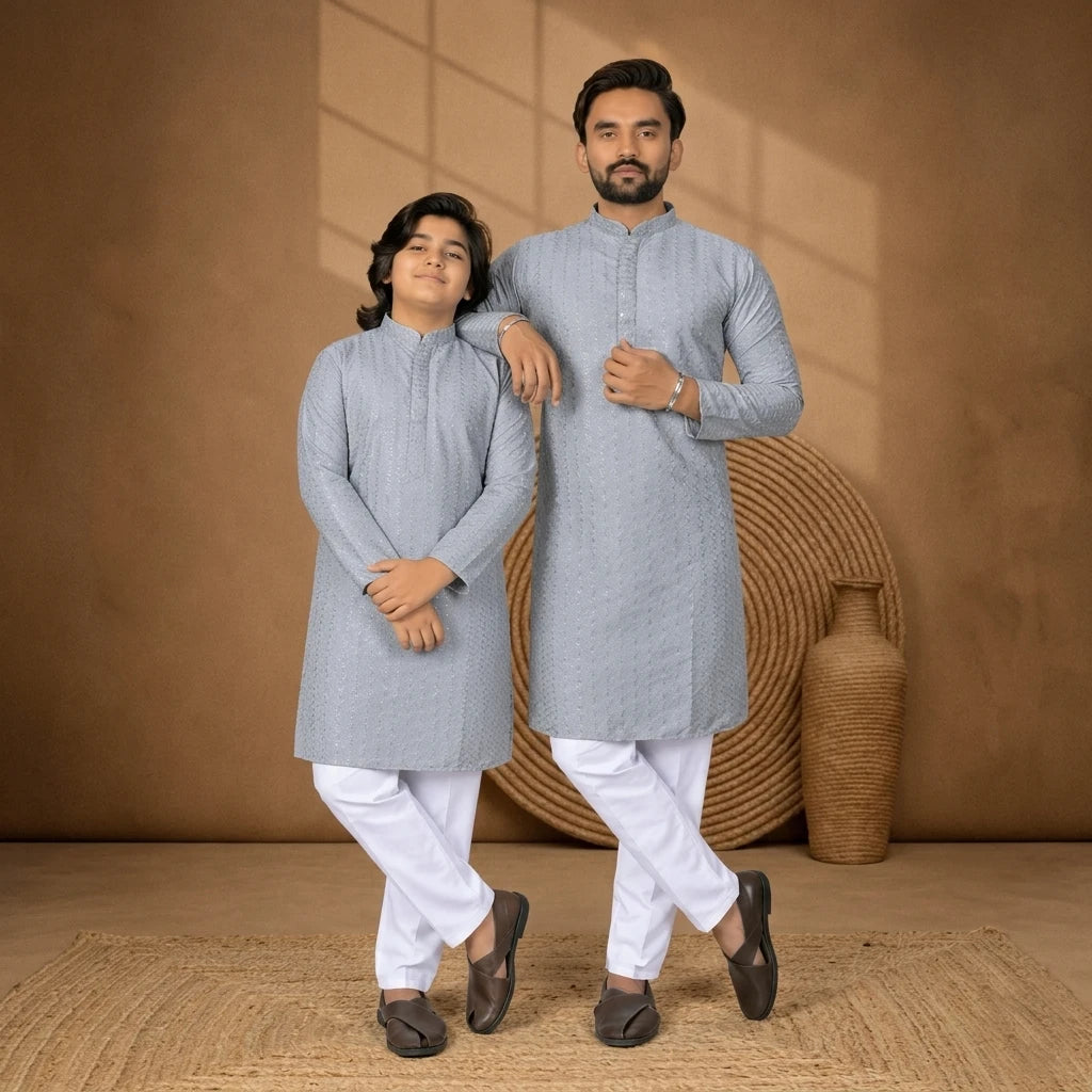 Shyam Enterprises' Venmer Dad & Son stylist kurta with payjama
