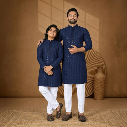 Shyam Enterprises' Venmer Dad & Son stylist kurta with payjama