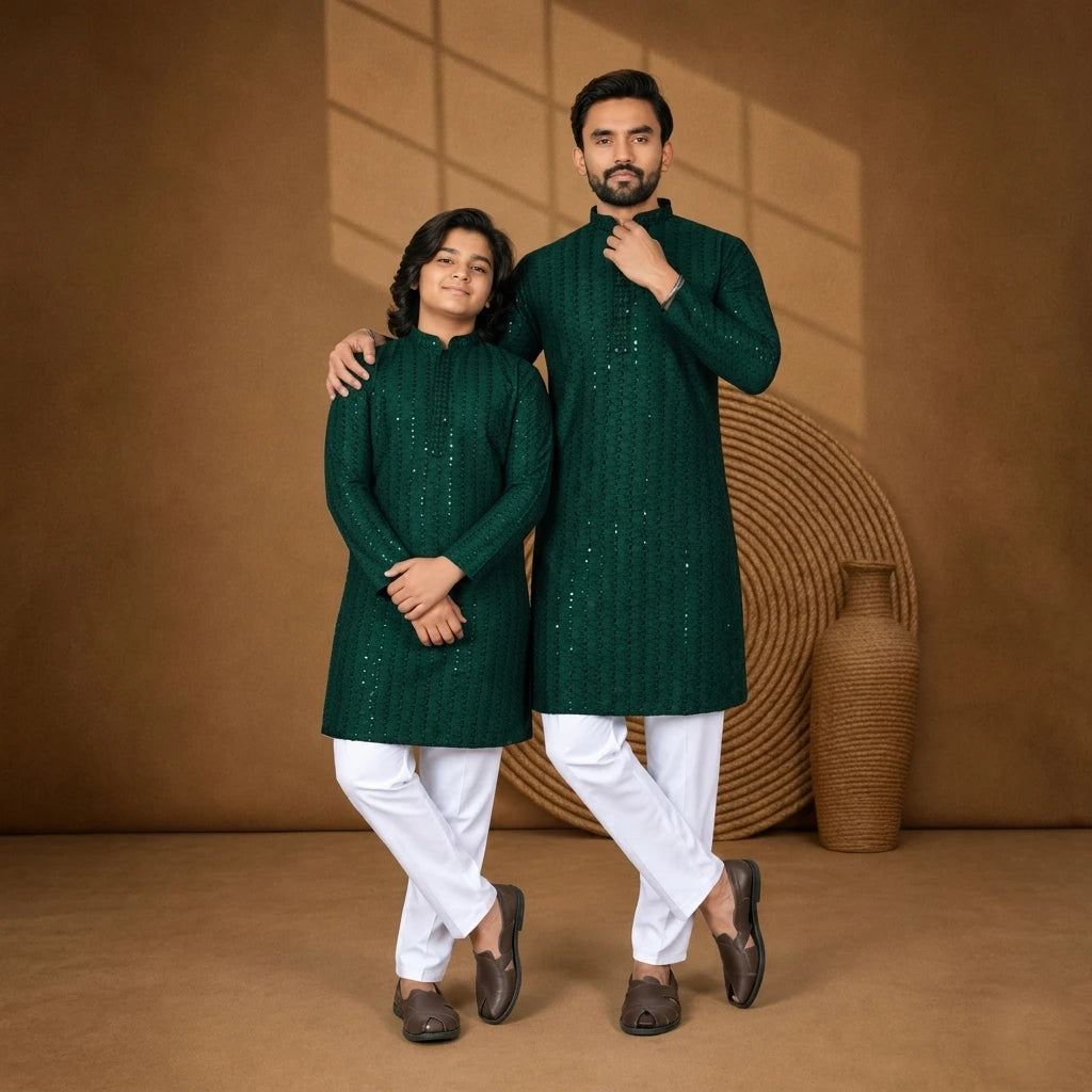 Shyam Enterprises' Venmer Dad & Son stylist kurta with payjama