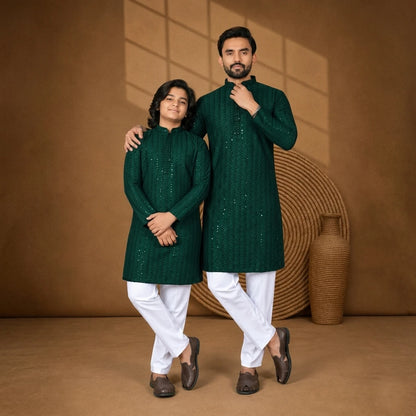Shyam Enterprises' Venmer Dad & Son stylist kurta with payjama