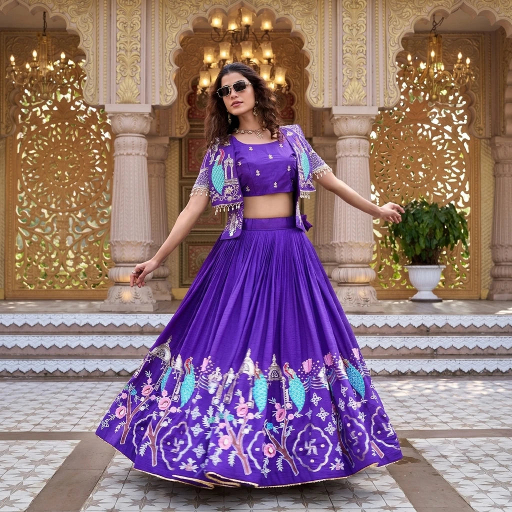 Shree Ram Creation Festival Special Lehenga Choli with Koti Set
