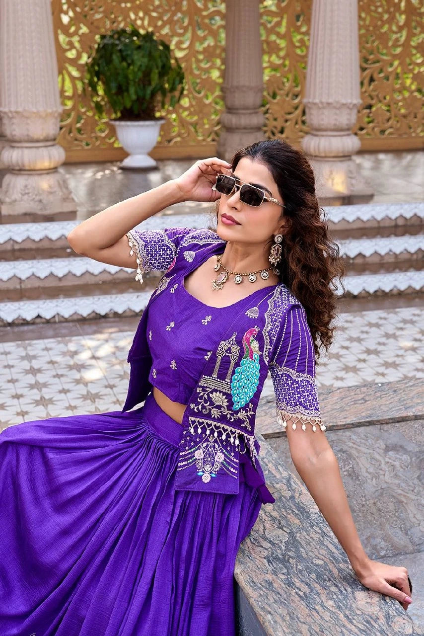 Shree Ram Creation Festival Special Lehenga Choli with Koti Set