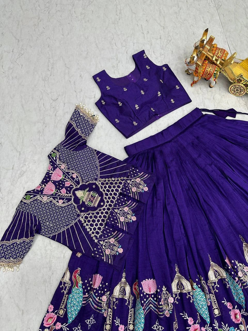 Shree Ram Creation Festival Special Lehenga Choli with Koti Set