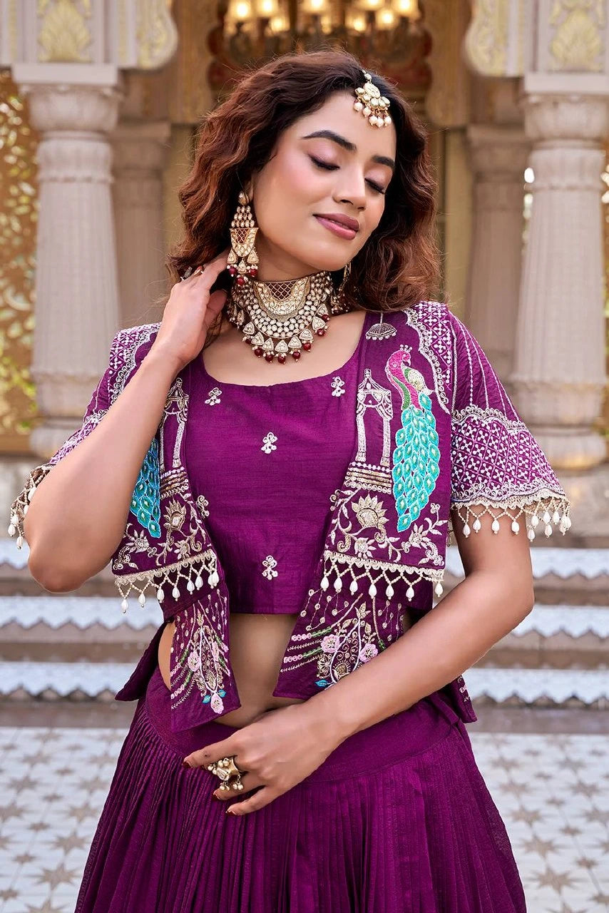 Shree Ram Creation Festival Special Lehenga Choli with Koti Set