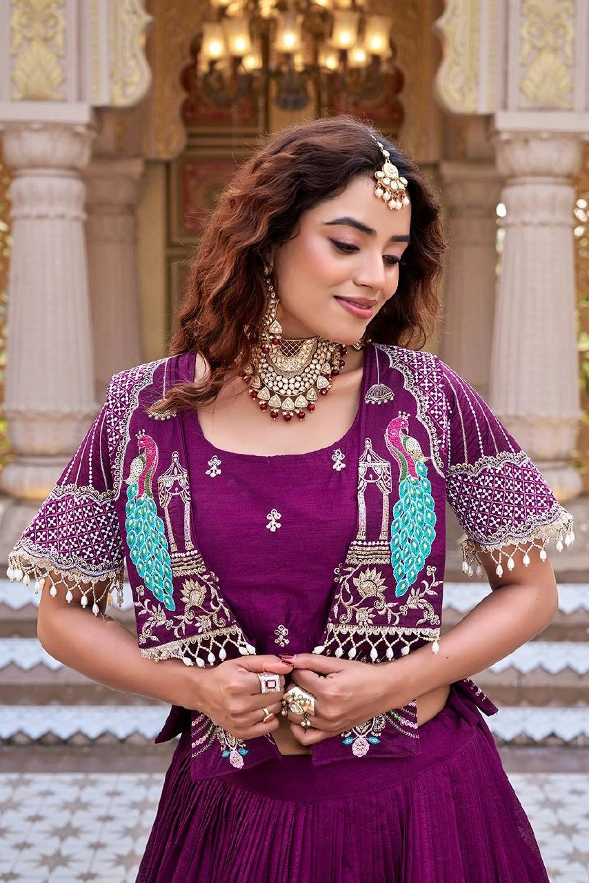 Shree Ram Creation Festival Special Lehenga Choli with Koti Set