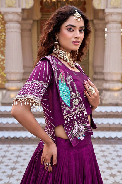 Shree Ram Creation Festival Special Lehenga Choli with Koti Set