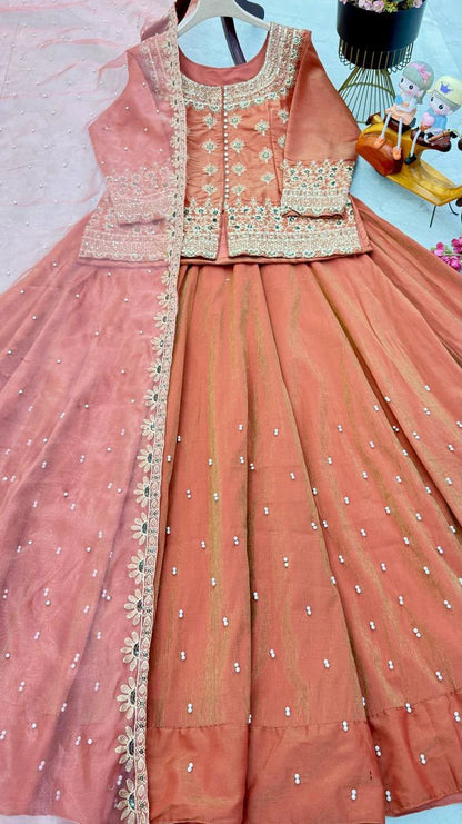 Vastra Creation's Designer Party Wear Top, Lehenga & Dupatta Set