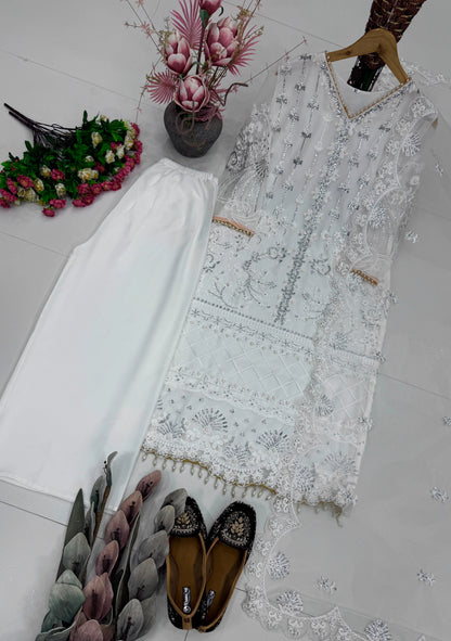 Desire Studio's Designer Heavy Soft Net Sharara Suit Set