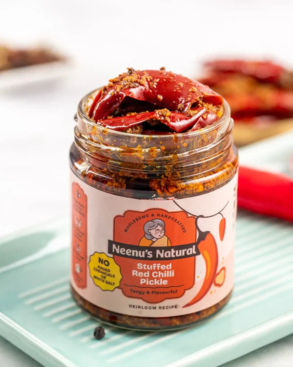 Neenus Natural Stuffed Red Chilli Pickle