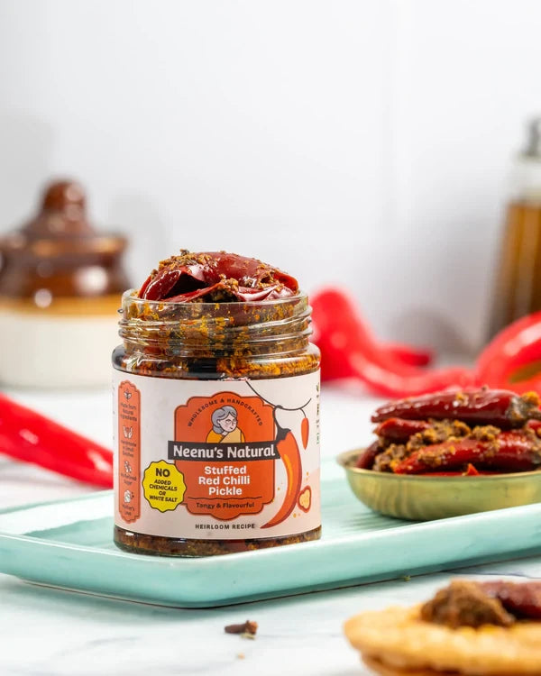 Neenus Natural Stuffed Red Chilli Pickle
