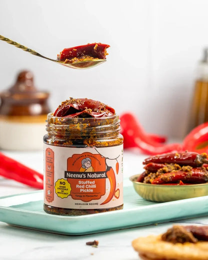 Neenus Natural Stuffed Red Chilli Pickle