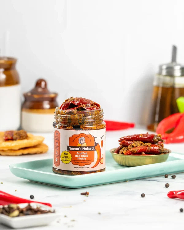 Neenus Natural Stuffed Red Chilli Pickle