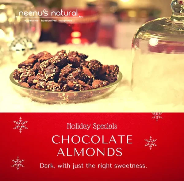 Neenus Natural Roasted Chocolate Almonds