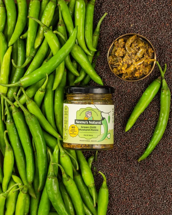 Neenus Natural Green Chilli Mustard Pickle
