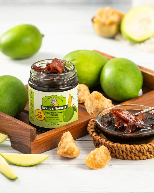Neenus Natural Jaggery Mango Pickle with Whole Spices