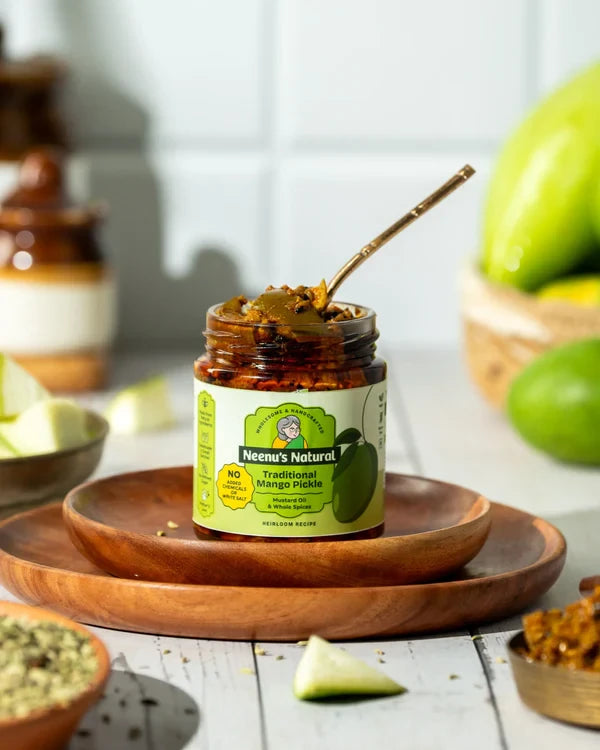 Neenus Natural Traditional Mango Pickle in Cold Pressed Mustard Oil