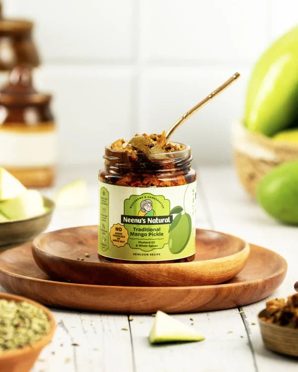 Neenus Natural Traditional Mango Pickle in Cold Pressed Mustard Oil