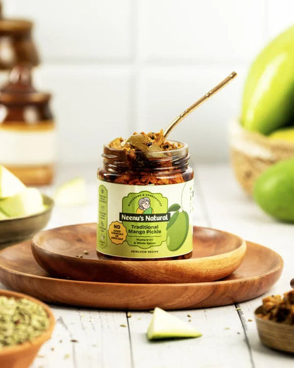 Neenus Natural Traditional Mango Pickle in Cold Pressed Mustard Oil