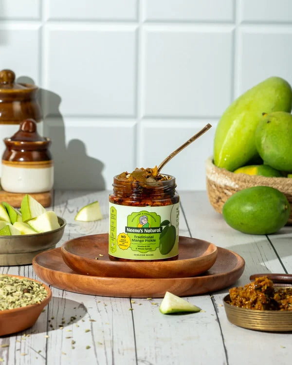 Neenus Natural Traditional Mango Pickle in Cold Pressed Mustard Oil