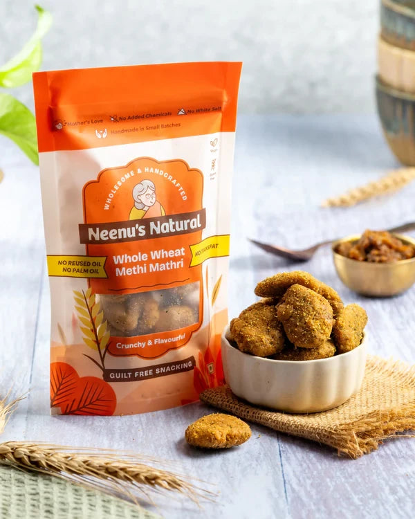 Neenus Natural Whole Wheat Methi Mathri