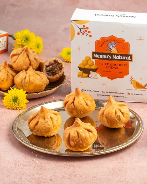Neenus Natural Traditional Modak (5 Large Pieces - Approx 250g)