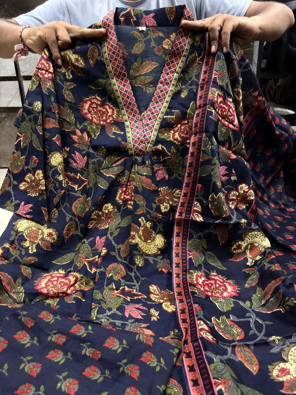Vastra Creation's A-Line Printed Premium Cotton Blend Suit