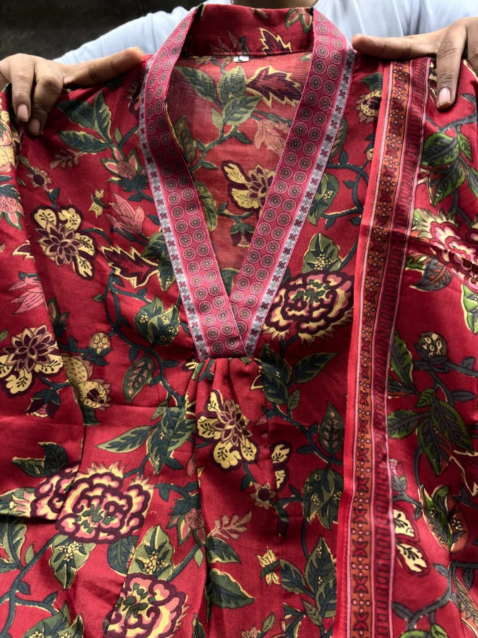 Vastra Creation's A-Line Printed Premium Cotton Blend Suit
