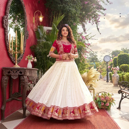 Shree Ram Creation New Festival Lehenga Choli with Embroidered Koti Set