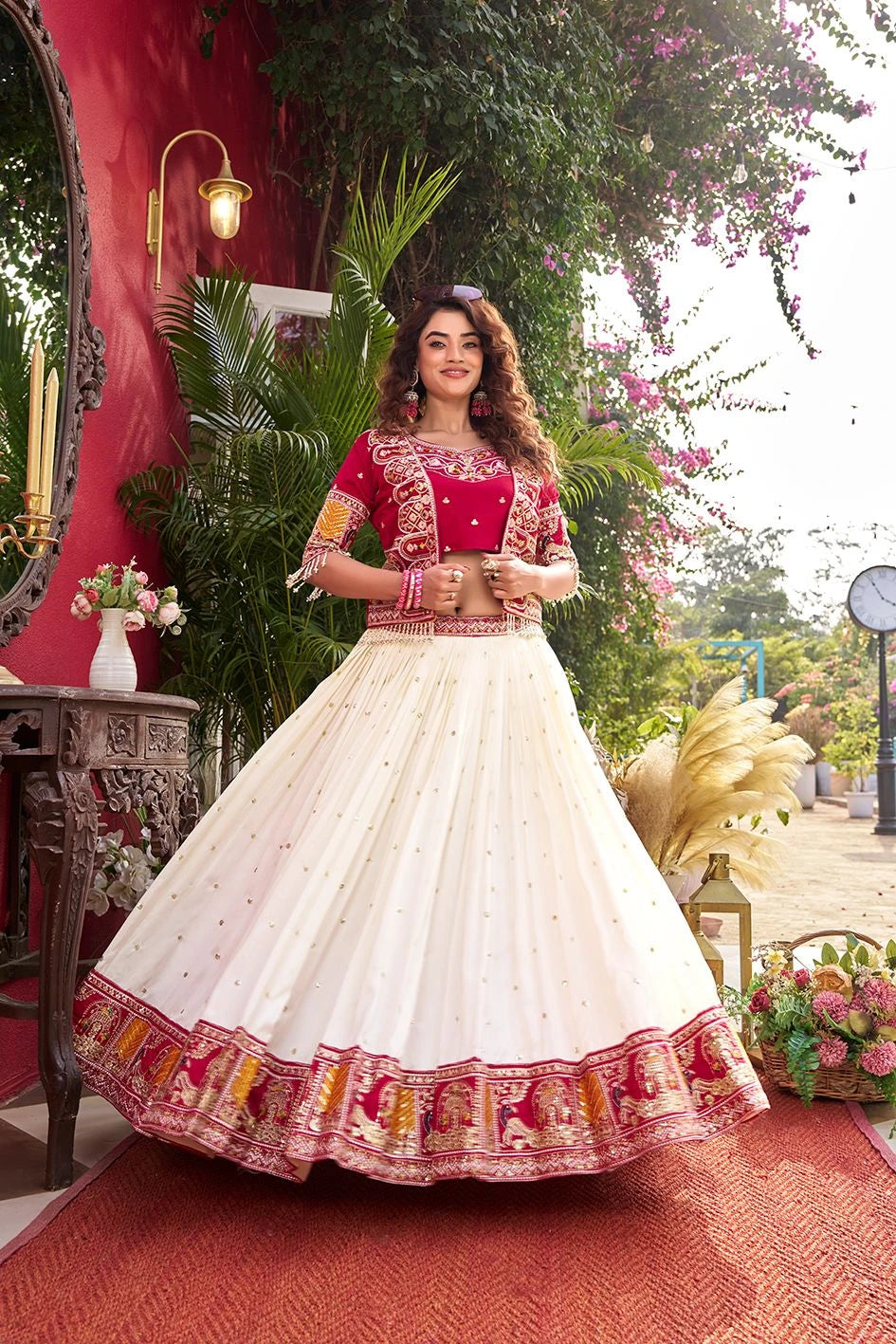 Shree Ram Creation New Festival Lehenga Choli with Embroidered Koti Set
